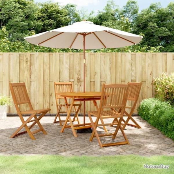 Ensemble de salle  manger de jardin 5 pcs Bois d'acacia solide