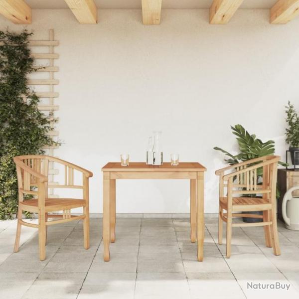 Ensemble  dner de jardin 3 pcs Bois de teck massif