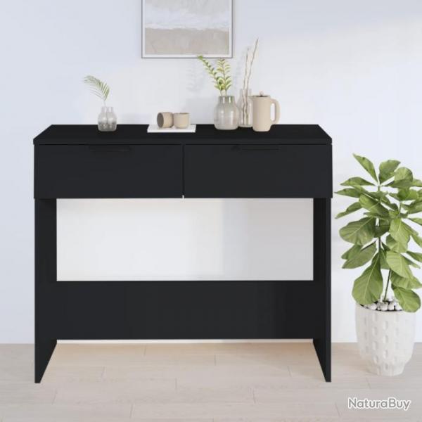 Table console noir 90x36x75 cm bois d'ingnierie