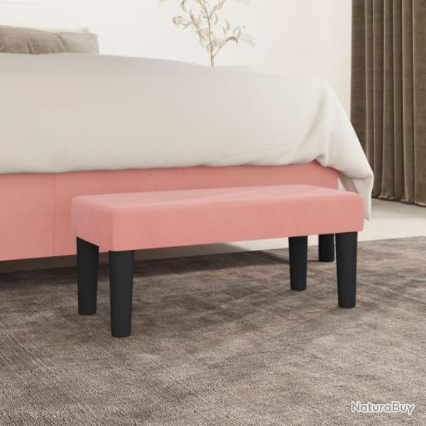 Banc Rose 70x30x30 cm Velours