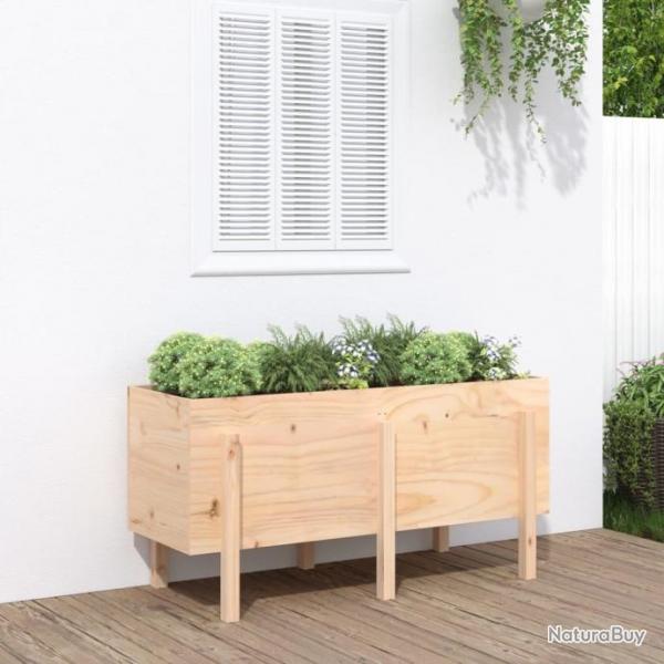 Lit surlev de jardin 121x50x57 cm bois de pin massif