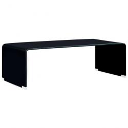 Table basse Noir 98 x 45 x 31 cm Verre trempé
