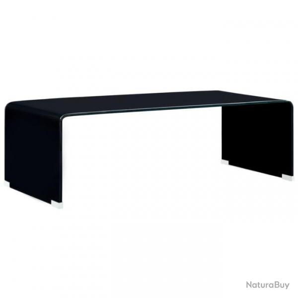 Table basse Noir 98 x 45 x 31 cm Verre tremp