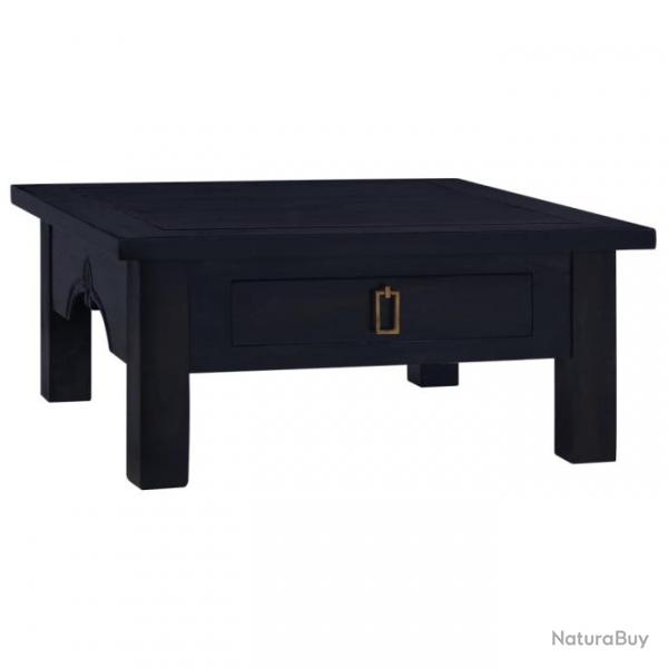 Table basse Caf noir clair 68x68x30 cm Bois d'acajou massif