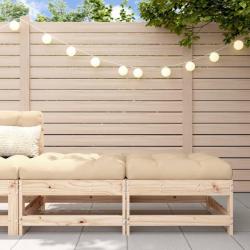 Repose-pieds de jardin avec coussins 2 pcs bois de pin massif