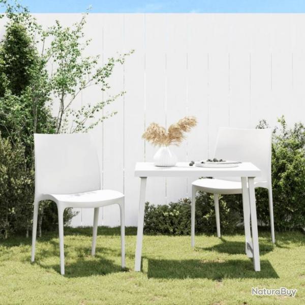 Chaises de jardin lot de 2 blanc 50x46x80 cm polypropylne