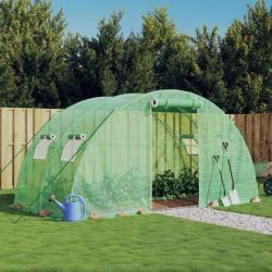 Serre avec cadre en acier vert 8 m² 4x2x2 m