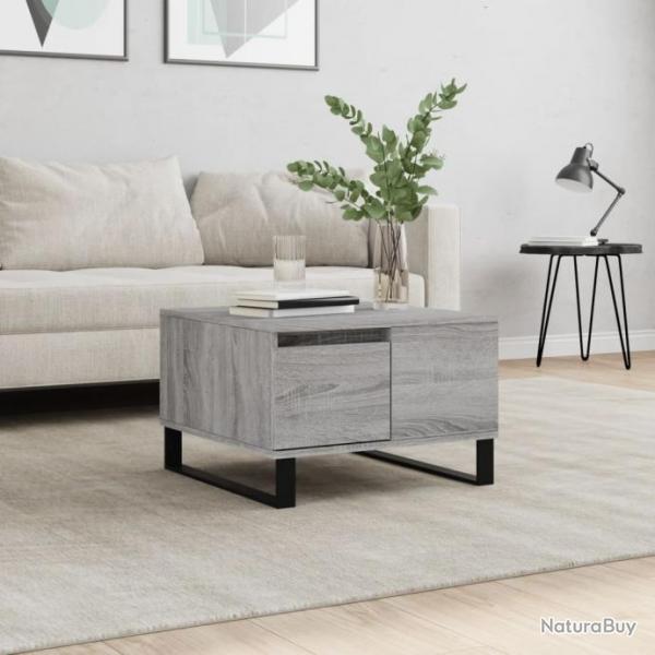 Table basse sonoma gris 55x55x36,5 cm bois d'ingnierie