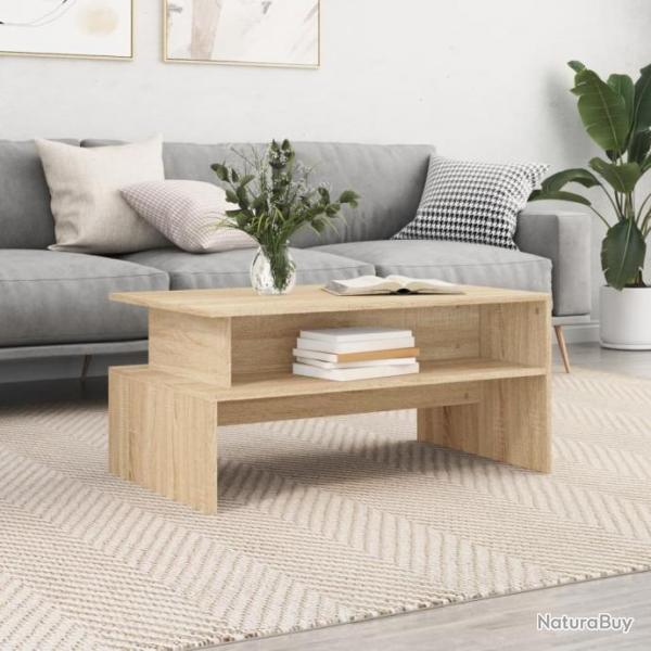 Table basse chne sonoma 90x55x42,5 cm bois d'ingnierie