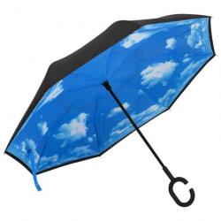 Parapluie à poignée en C Noir 108 cm