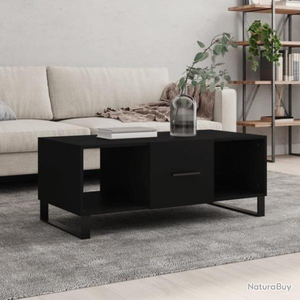 Table basse noir 102x50x40 cm bois d'ingnierie