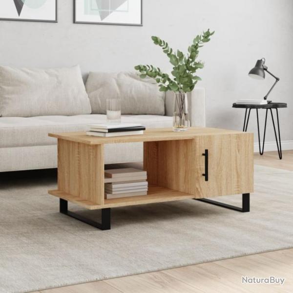 Table basse chne sonoma 90x50x40 cm bois d'ingnierie