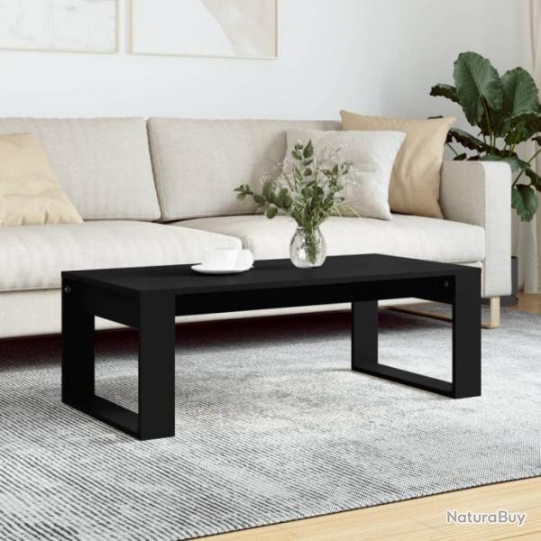 Table basse noir 102x50x35 cm bois d'ingnierie