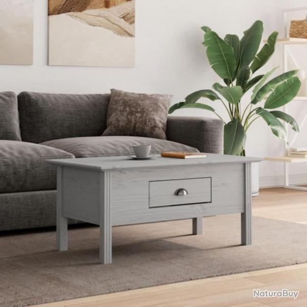 Table basse BODO gris 100x55x45 cm bois de pin massif