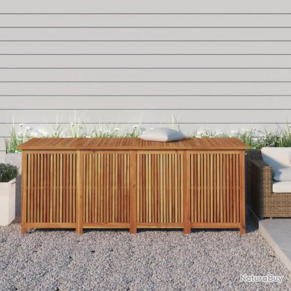 Bote de rangement de jardin 200x80x75 cm bois massif d'acacia