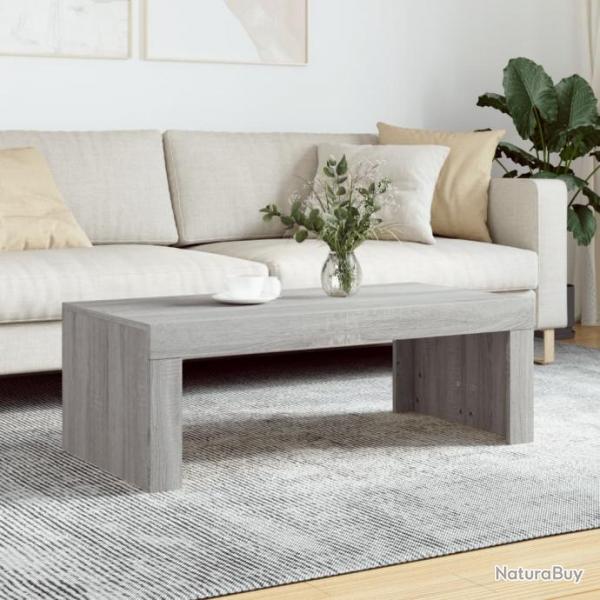 Table basse sonoma gris 102x50x36 cm bois d'ingnierie