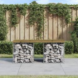 Banc de jardin design gabion 103x44x42 cm bois de pin imprégné