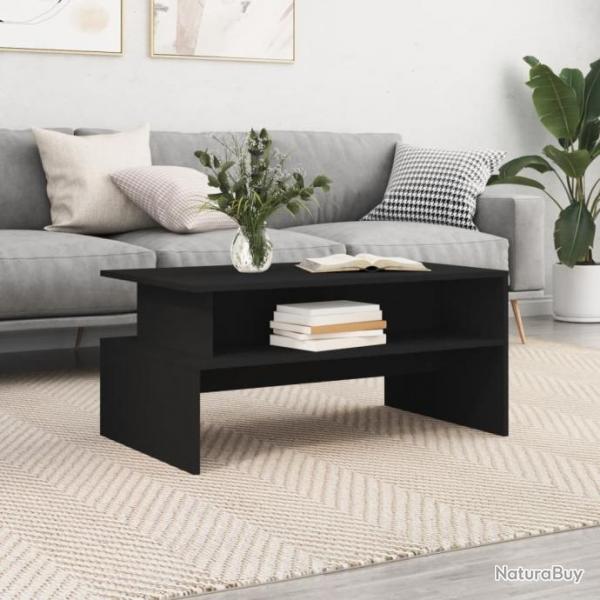 Table basse noir 90x55x42,5 cm bois d'ingnierie