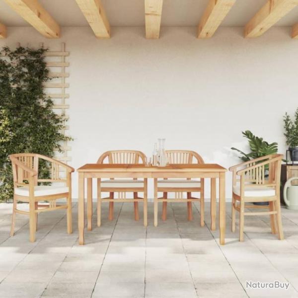 Ensemble  dner de jardin 5 pcs Bois de teck massif