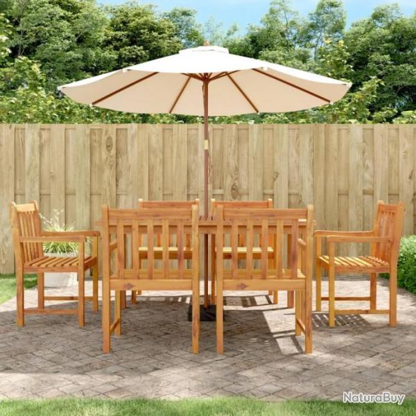 Ensemble de salle  manger de jardin 7 pcs Bois d'acacia solide