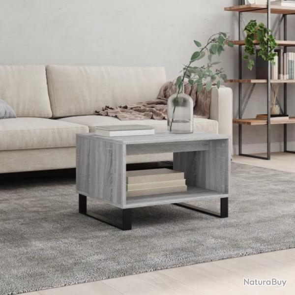 Table basse sonoma gris 60x50x40 cm bois d'ingnierie