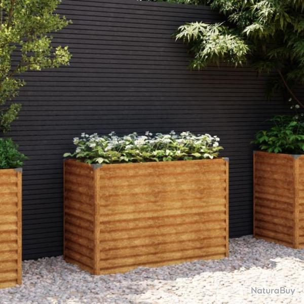 Lit surlev de jardin 100x50x69 cm acier corten