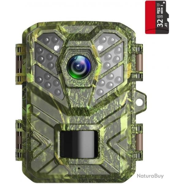 Camra de Chasse Coolife Pro 24MP HD Angle d'Induction 90 Dclenchement 20m 850nm LED Carte 32 Go