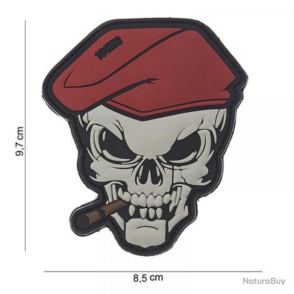 Patch en PVC tte de mort fumeur de cigare