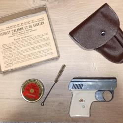 Pistolet type harmonica marque EM-GE Germany : d'alarme, starter, dressage d'animaux et théâtre. 6mm