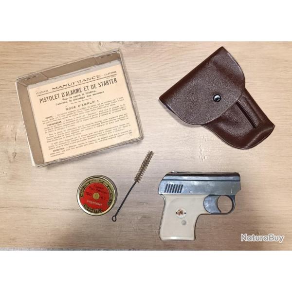 Pistolet type harmonica marque EM-GE Germany : d'alarme, starter, dressage d'animaux et thtre. 6mm