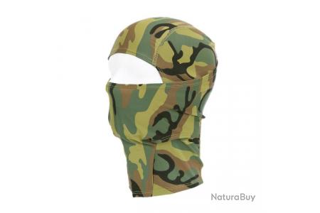 Cagoule 1 trou Ninja (Couleur Camouflage Woodland) - Casquettes
