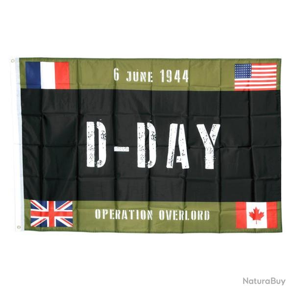 Drapeau D-Day "Opration Overlord" et drapeaux allis 1m x 1m50