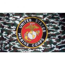 Drapeau US marine corps camo 1m x 1m50