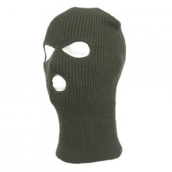Cagoule 3 trous acrylique (Couleur Kaki)