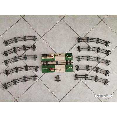 Lot De 23 Rails Train électrique JEP Voie O - Vintage Métal Français