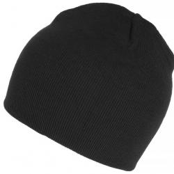 Bonnet Noir Court en Laine Classe et Tendance Fylik Taille unique Noir