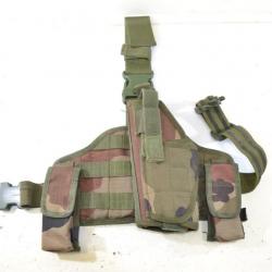 Etui / holster de cuisse tactique camouflage camouflé armée Française Europe.