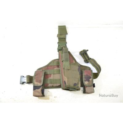 Etui Holster Pistolet Dissimulé Tactique Dorsale En Cuir Noir Police