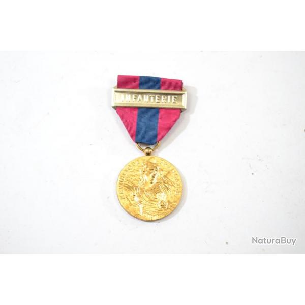 Medaille Franaise Dfense Nationale OR barrette Infanterie