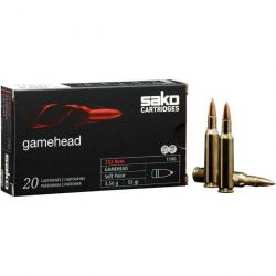 Munitions SAKO Cal. 222 Rem. GAMEHEAD SP 3,2G 50Gr