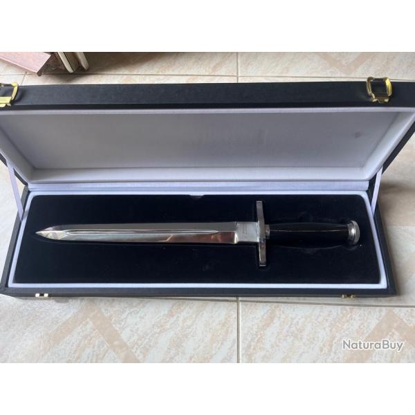 Dague de luxe Crowning - Garde en Argent et Corne de Buffle - Rare  la vente