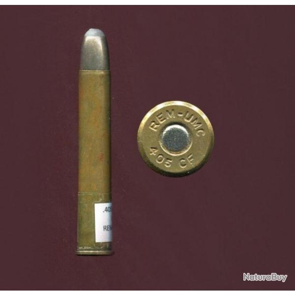 .405 Winchester - marquage : REM-UMC 405 CF - balle nickel pointe plomb arrondie