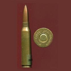 .256 Gibbs Magnum - RARE - marquage : GIBBS 256 MAGNUM K - balle cuivre pointe en 2 parties