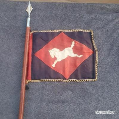 Fanion Mini Drapeau Voiture - Blason Chevalier Templier - Souvenir