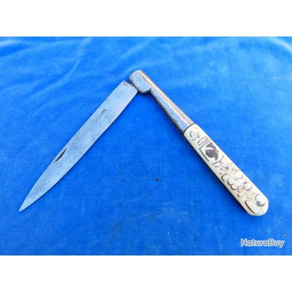 COUTEAU ANCIEN Old Knife - VENDETTA CORSE XIX - VERITABLE POUDRILLE - 37 CM