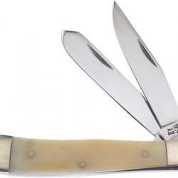 F14312SB Couteau Frost Cutlery Big Game Trapper White Bone Manche Os Lames Acier Inox