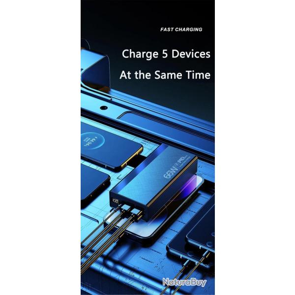 Batterie PowerBank Charge Super Rapide 66W, Modele: 30000mAh