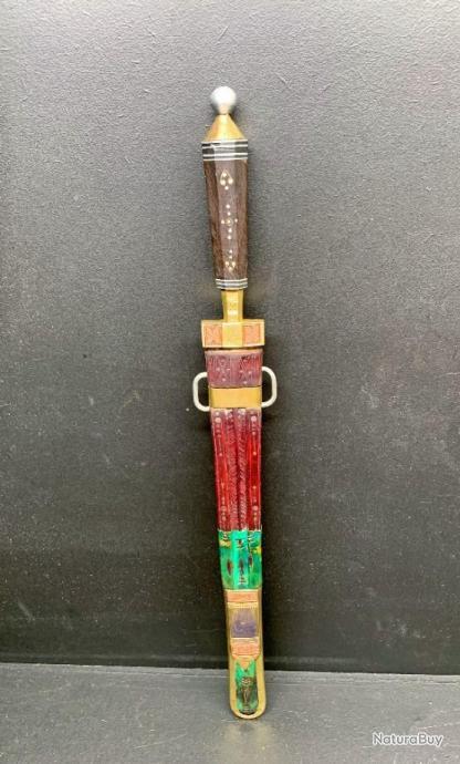 Collier Mi-long Satellite Collection Touareg – Perles Multicolores, Breloque émaillée Bronze – Style Saharien