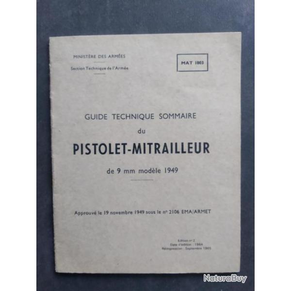 Guide technique sommaire Mat 49 - version 1949