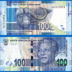 Afrique Du Sud 100 Rand 2015 Billet Nelson Mandela Animal Rands Buffle